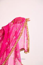 Raavi Magenta Chiffon Dupatta